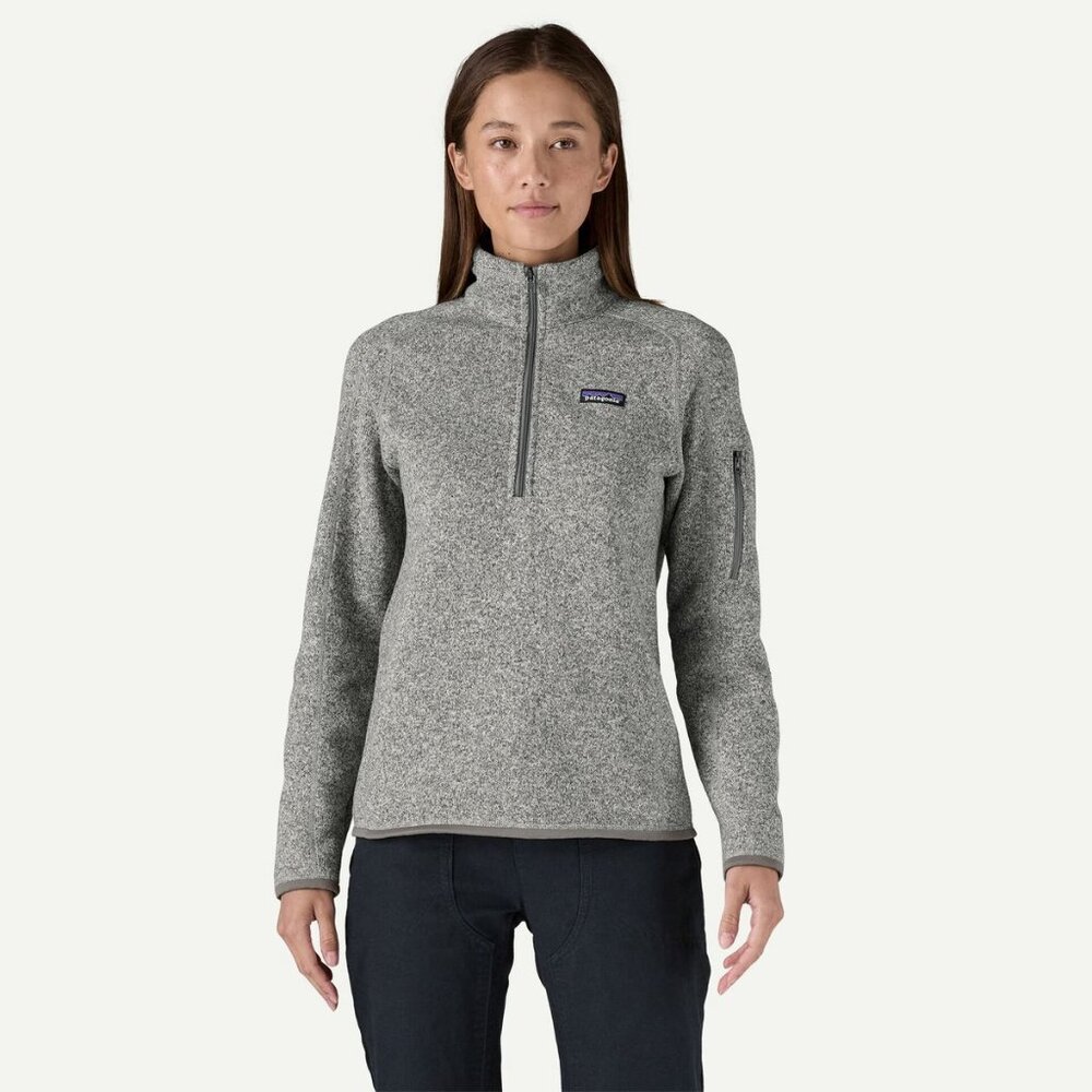 Patagonia Women's Better Sweater® 1/4-Zip Fleece Birch White, Grey, Size Medium